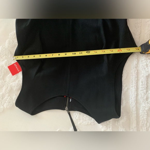 SPANX Little Black Dress: Crewneck A-Line Back Zip Knee Length Stretchy L - Picture 9 of 11